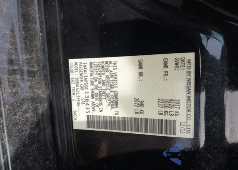 2016 Nissan Altima 2.5 S z USA, uszkodzony, nr VIN 1N4AL3AP1GC136435